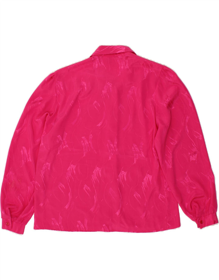 VINTAGE Womens Shirt Blouse UK 16 Large Pink Polyester Vintage Vintage and Second-Hand Vintage from Messina Hembry 