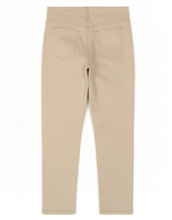 Marks & Spencer Womens Tapered Jeans UK 12 Medium W30 L27 Off White