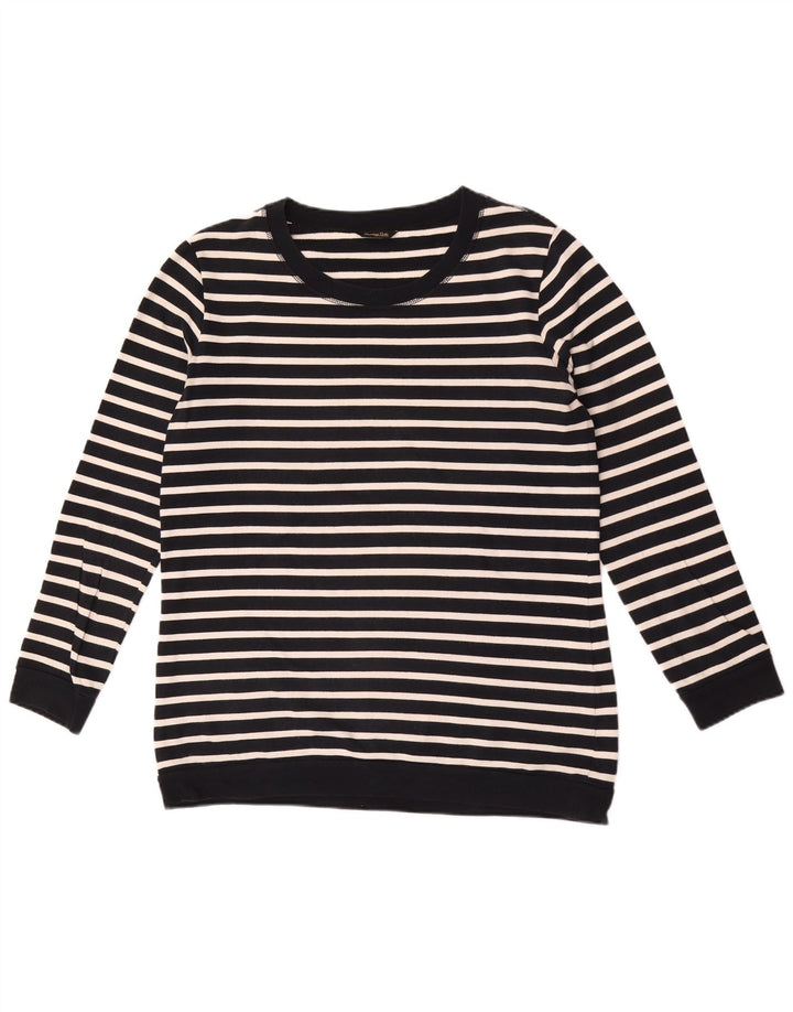 Massimo Dutti Dame Sweatshirt Jumper US 8 Mellem marineblå stribet