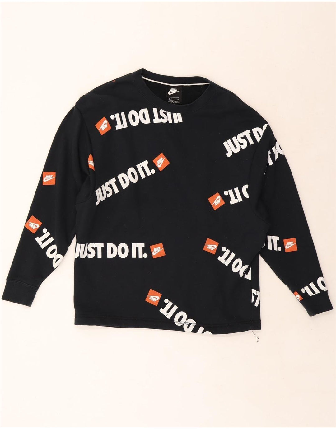 NIKE grafisk sweatshirt til mænd, lille marineblå bomuld