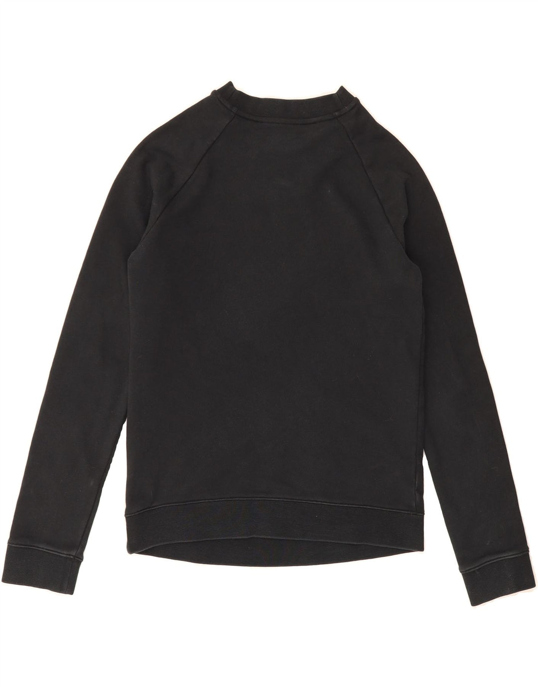 ADIDAS Womens Oversized Graphic Sweatshirt Jumper UK 10 Small Black Cotton Vintage Adidas and Second-Hand Adidas from Messina Hembry 