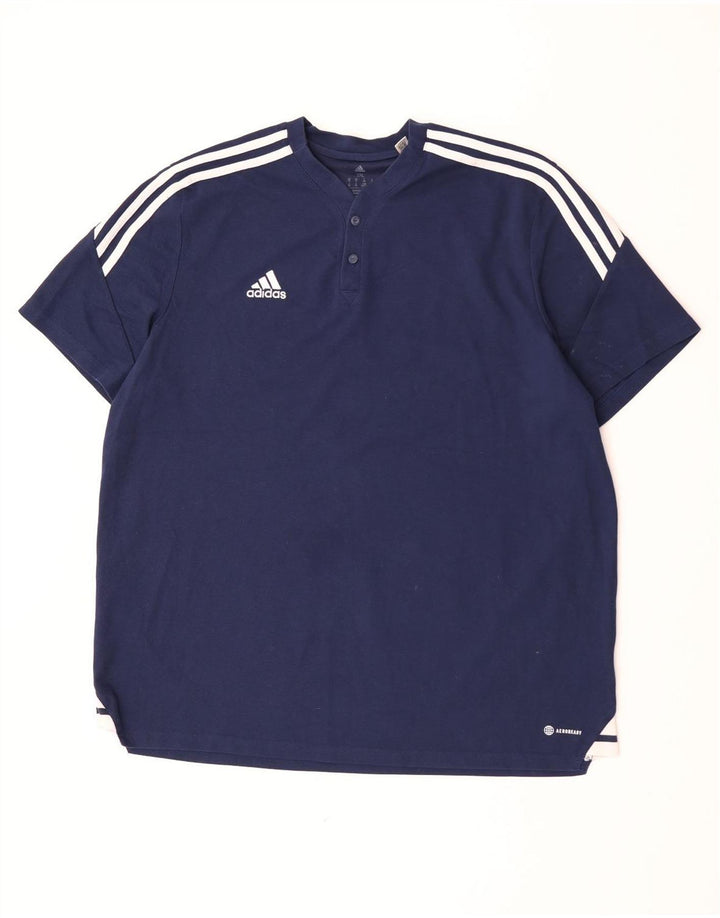 Adidas herre T-shirt top 2XL marineblå bomuld