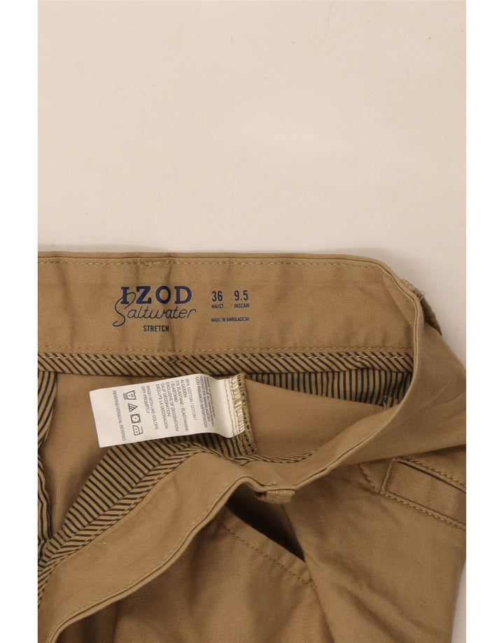 IZOD Chino Shorts til mænd W36 Stor brun bomuld