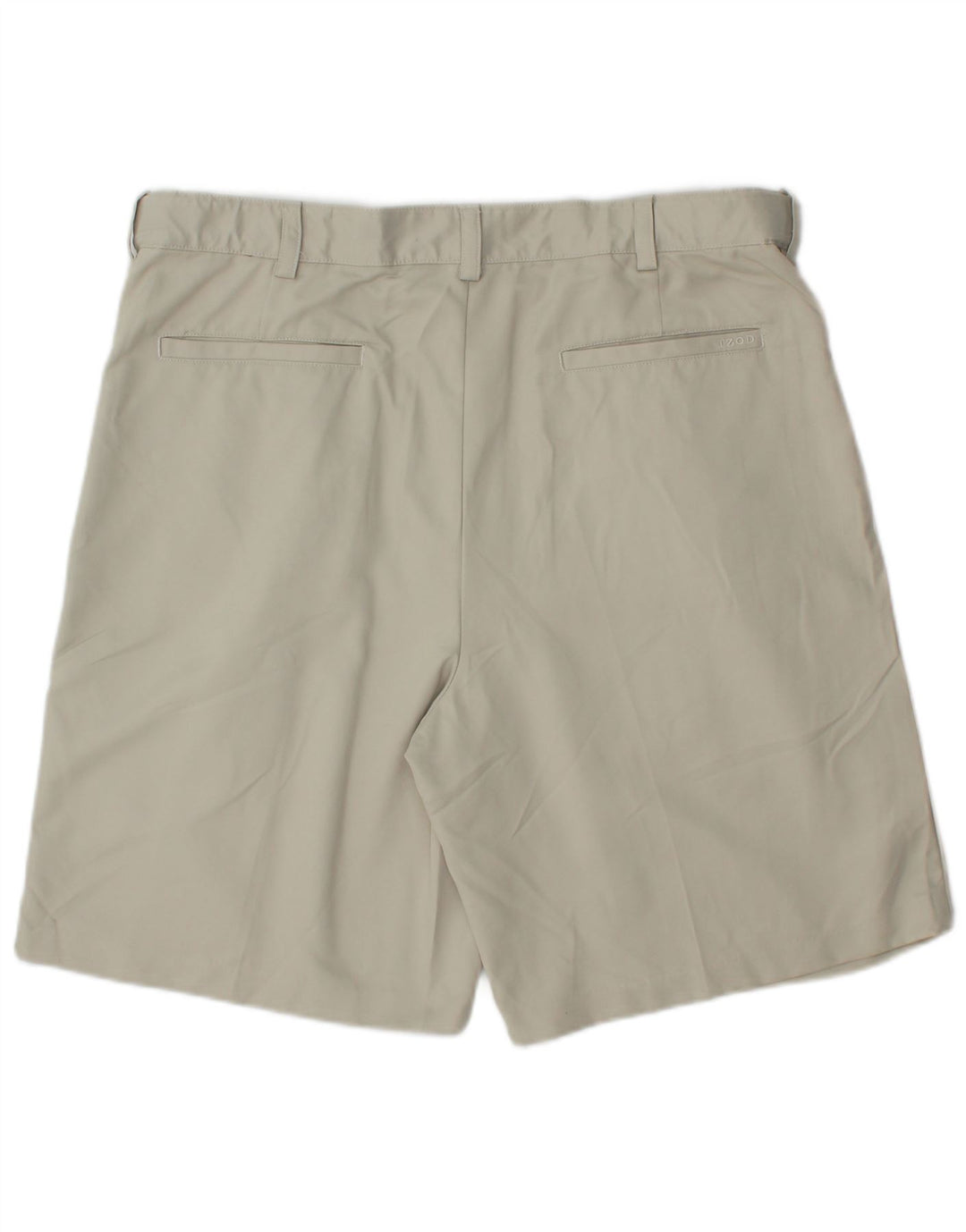 IZOD Mens Pegged Chino Shorts W36 Large Beige Polyester
