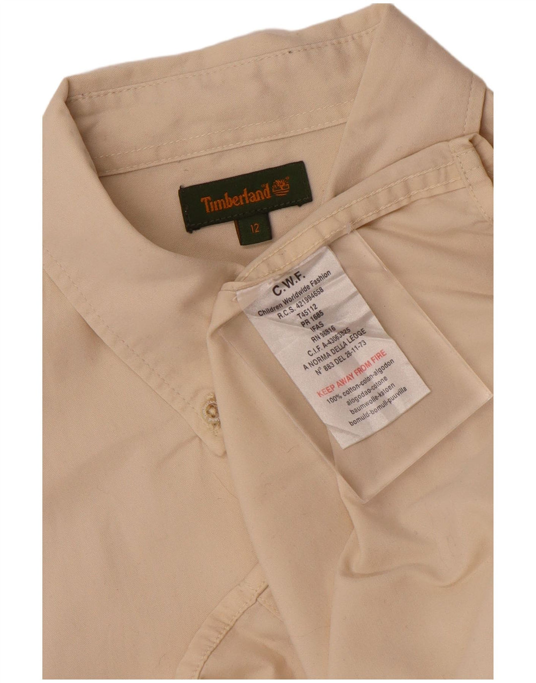 Timberland drengeskjorte 11-12 år beige bomuld