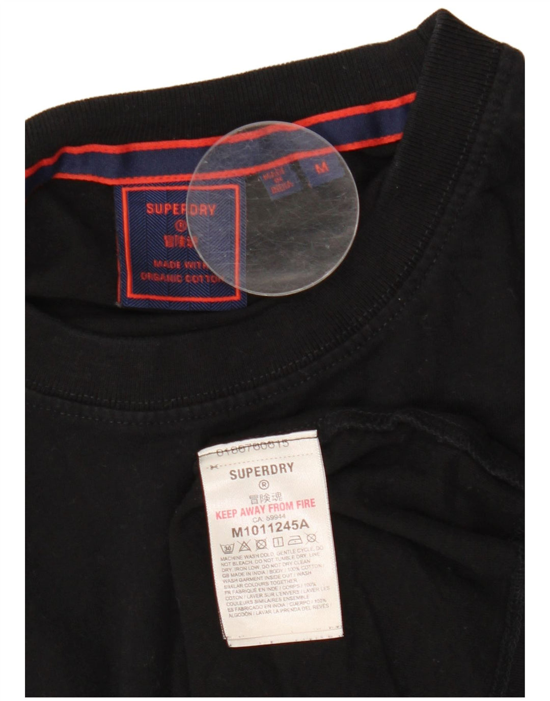 Superdry T-shirt top mellem sort bomuld til mænd