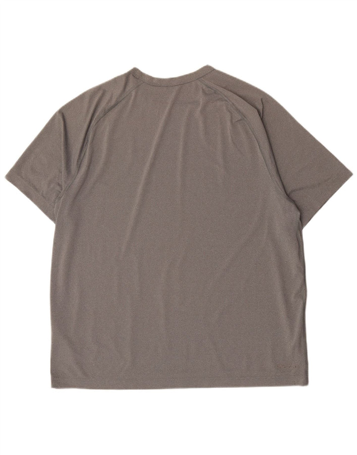 Nike Herre Dri Fit T-Shirt Top Stor Grå Polyester