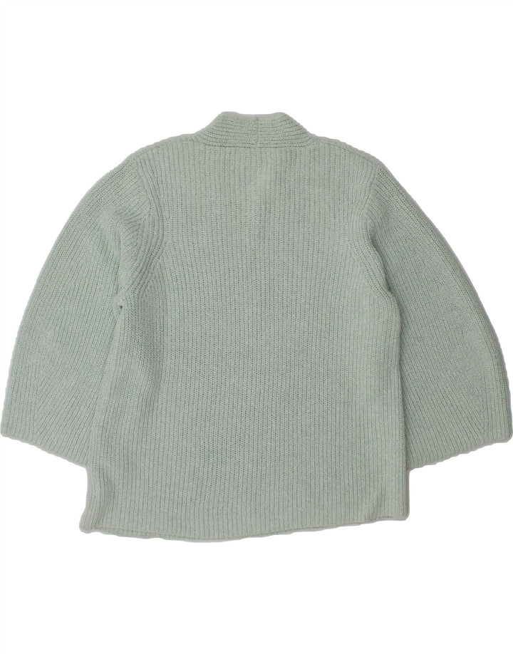 COS Womens Oversized 3/4 Sleeve V-Neck Jumper Sweater UK 10 Small Blue Vintage Cos and Second-Hand Cos from Messina Hembry 