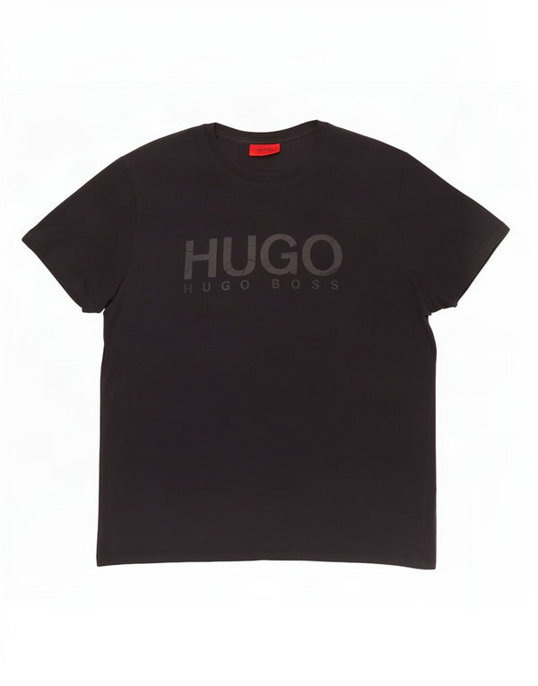 Hugo Boss Mens Graphic T-Shirt Top XL Black Cotton