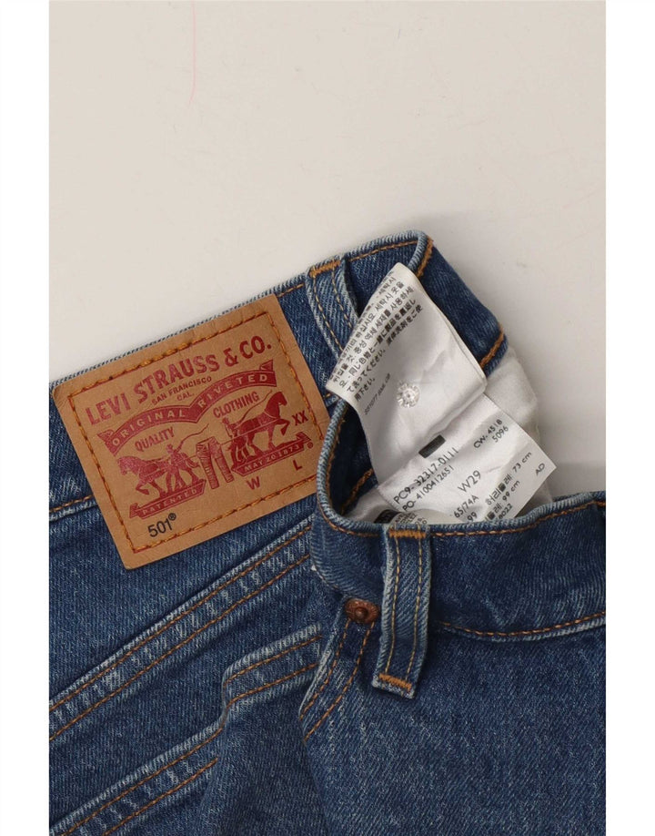 Levi's Womens 501 denimshorts W29 Små blå bomuld