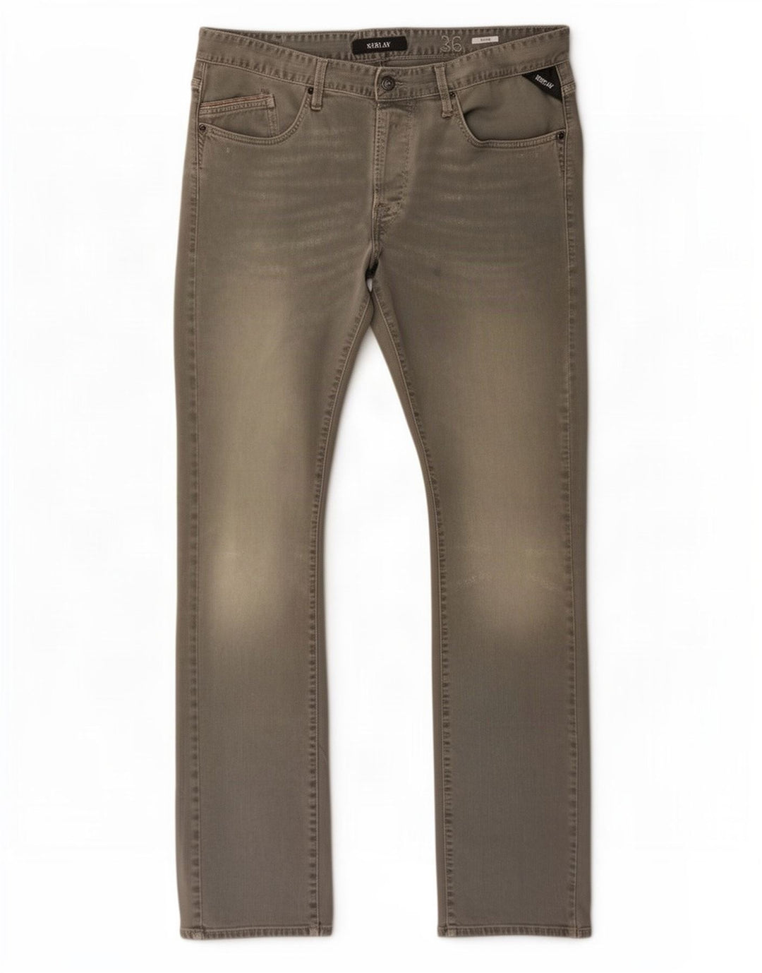 Replay Herre Waitom Slim Jeans W36 L36 Grå Bomuld