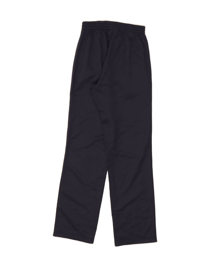 ASICS Mens Tracksuit Trousers Small  Navy Blue Colourblock Polyester Vintage Asics and Second-Hand Asics from Messina Hembry 