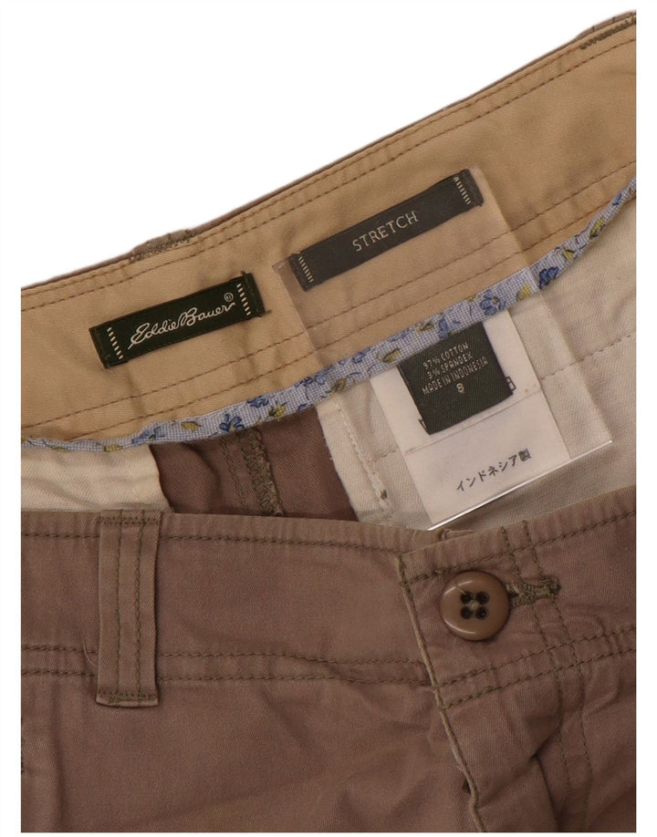 EDDIE BAUER Lige nederdel til kvinder US 8 Medium W30 Grå bomuld