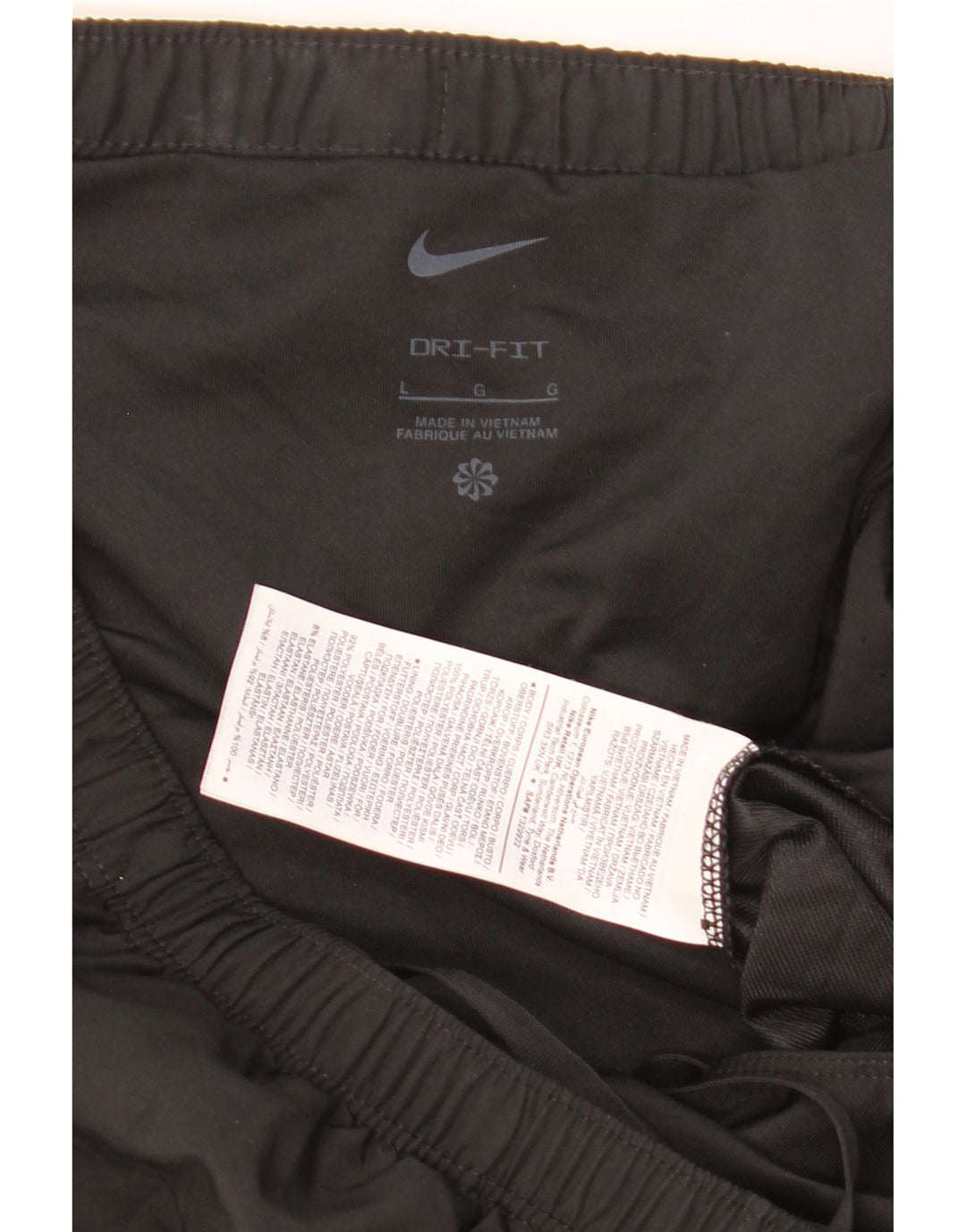 Nike Herre Dri Fit grafiske sportsshorts store sorte polyester