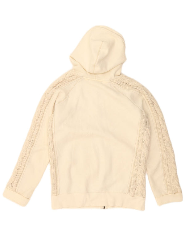 Lee Dame Hættetrøje Sweater UK 14 Medium Off White Bomuld