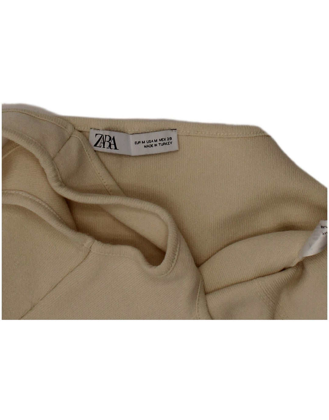 Zara Crop Top Medium Beige Polyamid til kvinder
