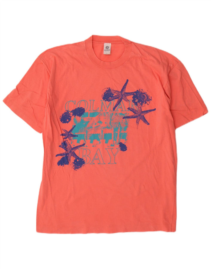 COLMAR Grafisk T-shirt top til mænd Stor rød bomuld