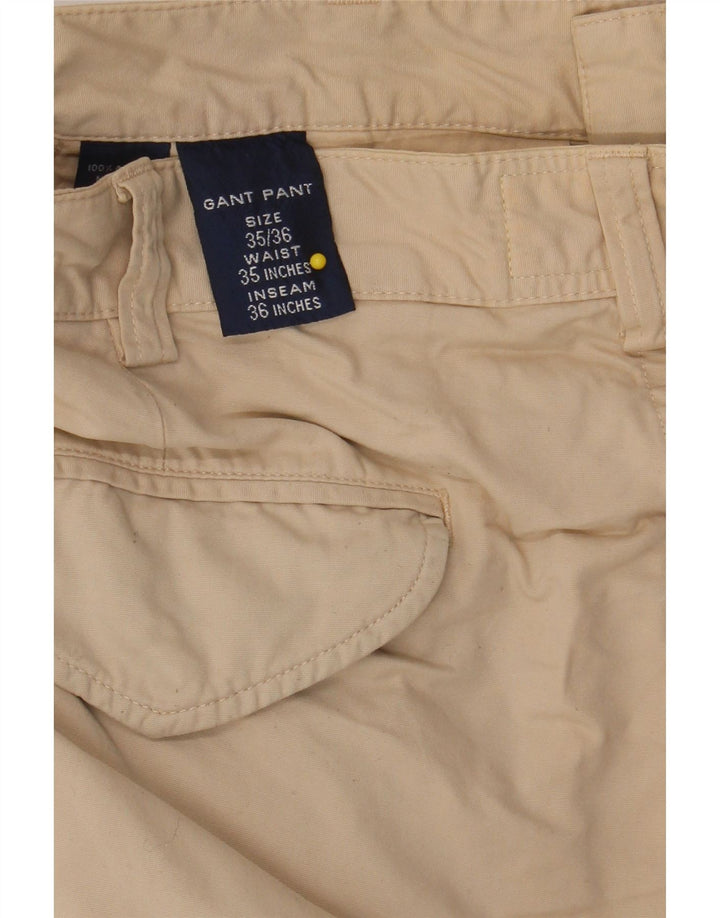 GANT Mens Straight Cargo Trousers W35 L31 Beige Cotton Vintage Gant and Second-Hand Gant from Messina Hembry 