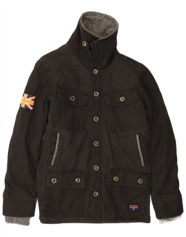 Superdry Herre Utility Jacket UK 38 Medium Black Bomuld