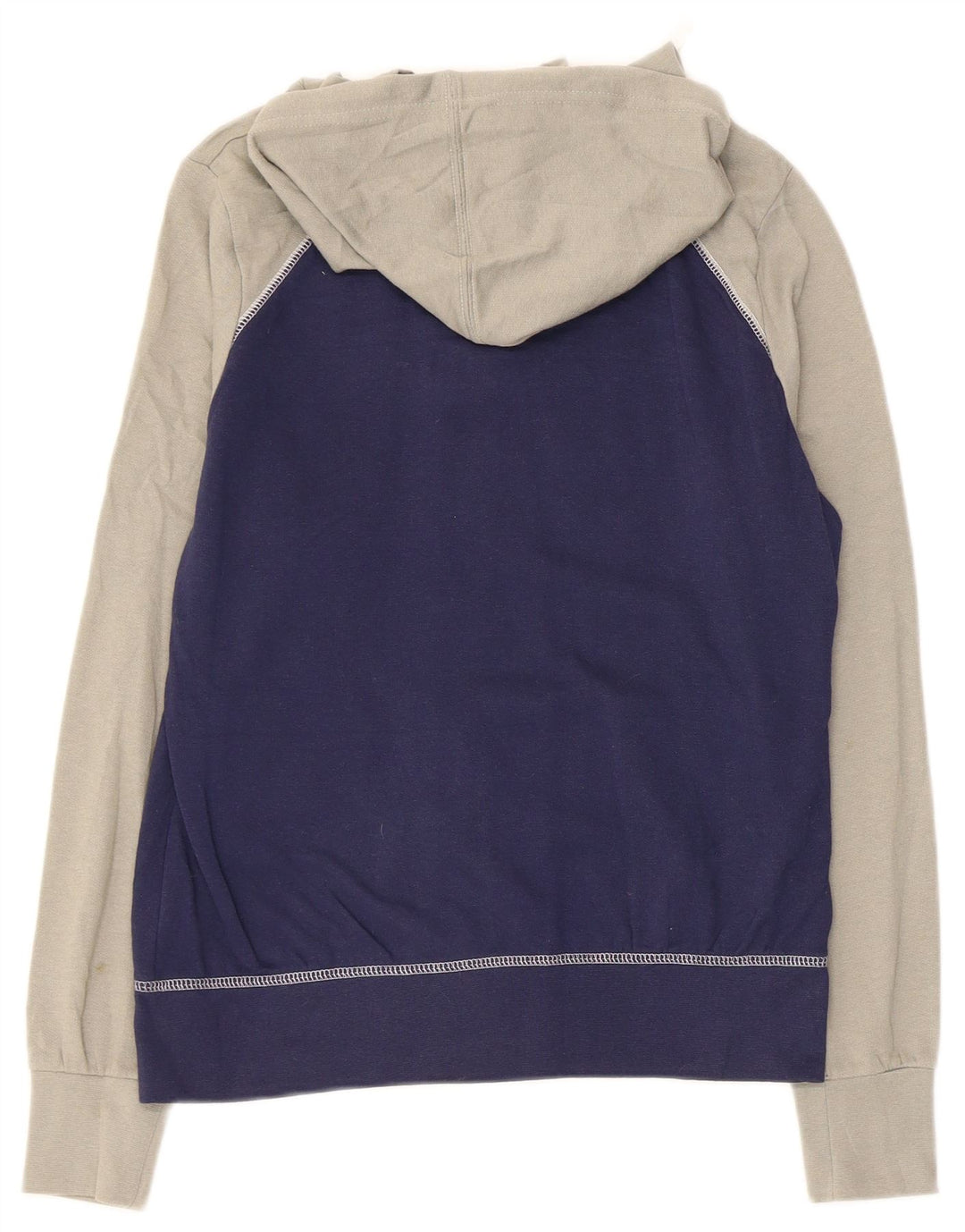 NFL Womens Patriots Hættetrøje med lynlås UK 10 Small Navy Blue Colourblock