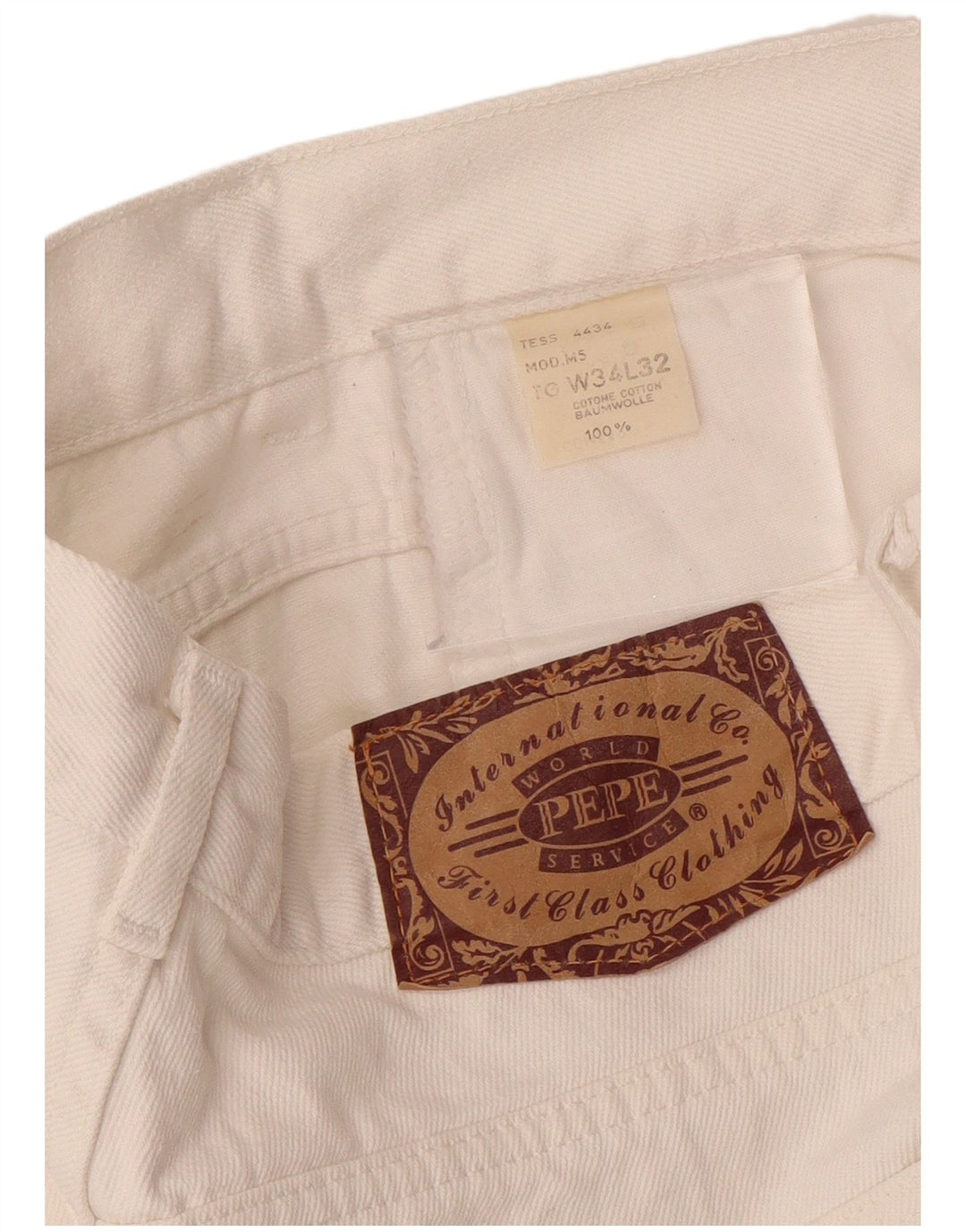 PEPE JEANS Straight jeans til mænd W34 L27 Hvid bomuld