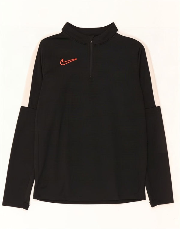Nike Boys Dri Fit Top Langærmet 12-13 år Stor Sort Colourblock
