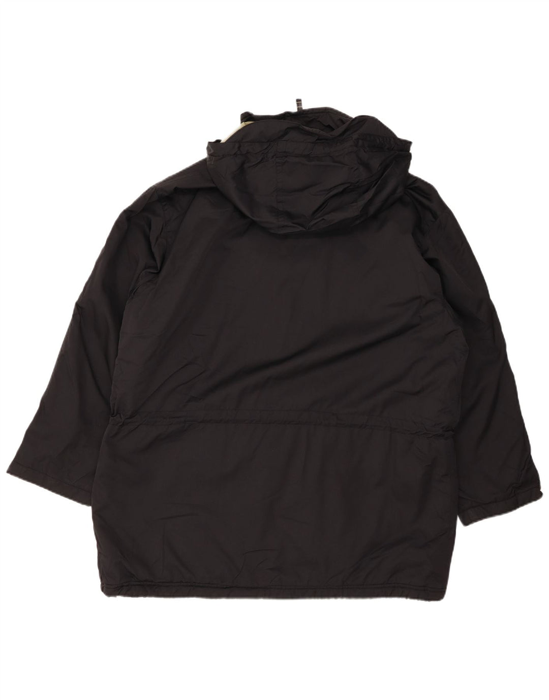 EDDIE BAUER Dame Oversized Hooded Windbreaker Coat UK 16 Large Black