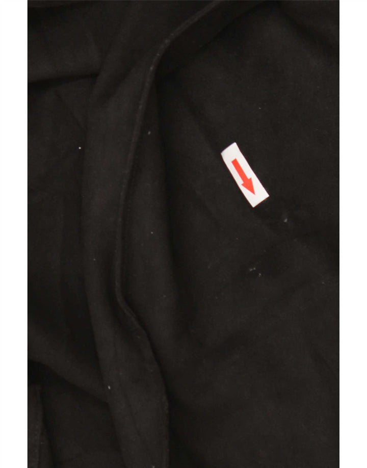 Zara Womens Open Oversized Overfrakke UK 10 Small Black Polyester Classic
