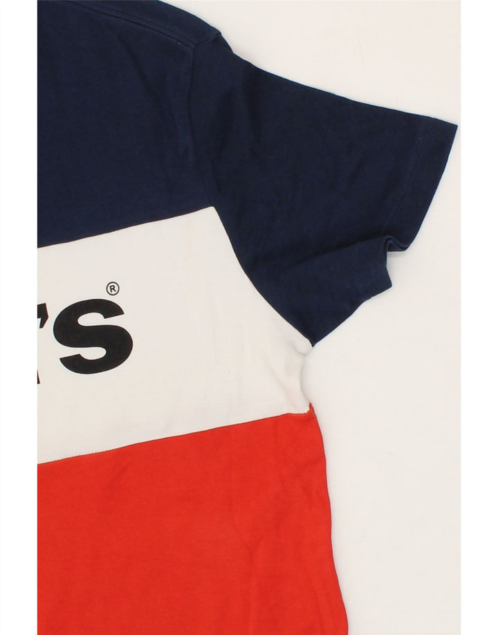 LEVI'S Mens Graphic T-Shirt Top Medium Multicoloured Colourblock Cotton Vintage Levi's and Second-Hand Levi's from Messina Hembry 