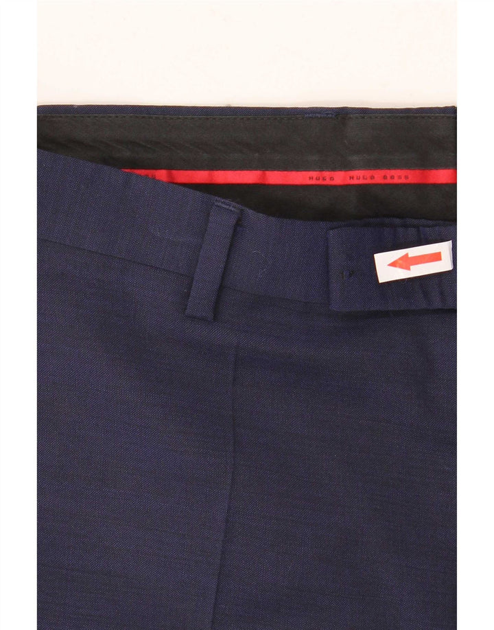 Hugo Boss Straight Suit bukser til mænd W32 L31 Marineblå