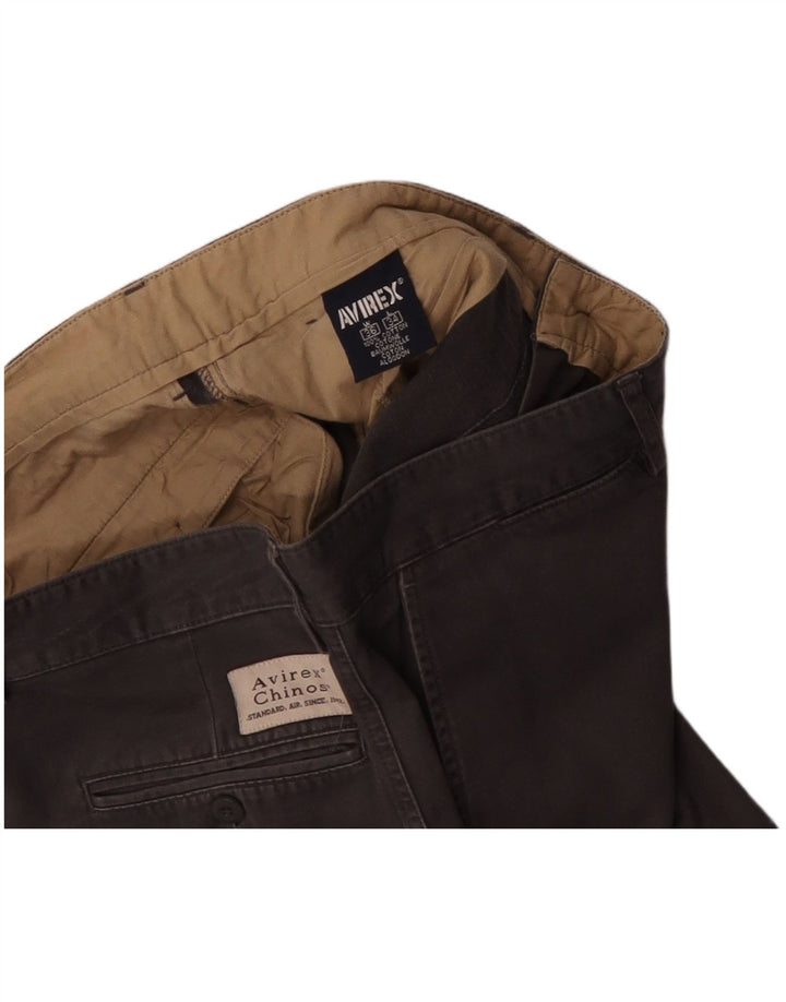 AVIREX Mens Slim Chino Trousers W36 L34  Grey Cotton
