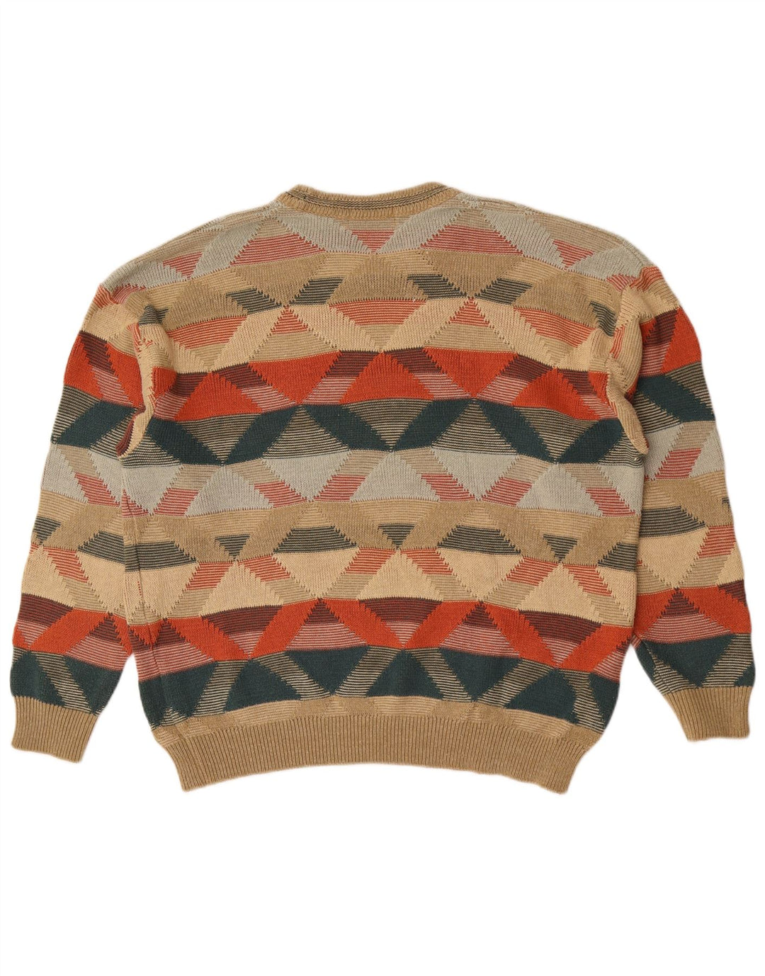 Marks & Spencer Herre sweater med rund hals XL flerfarvet geometrisk