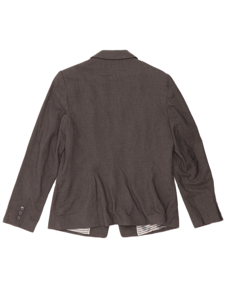 Marks & Spencer Dame 1 Knap Blazer Jakke UK 14 Stor Grå Flecked