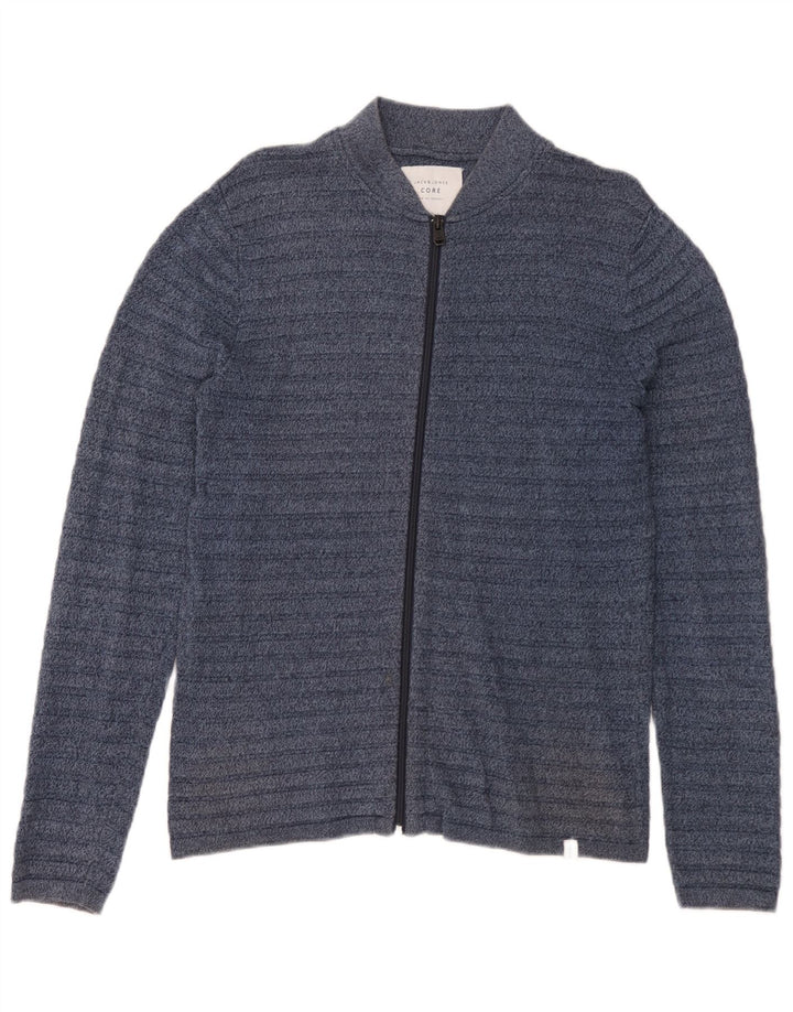 Jack & Jones herre cardigan sweater lille marineblå stribet