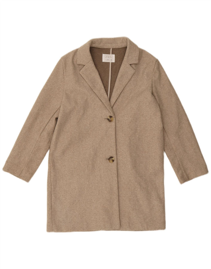 Zara Pigeoverfrakke 13-14 År Beige Polyester