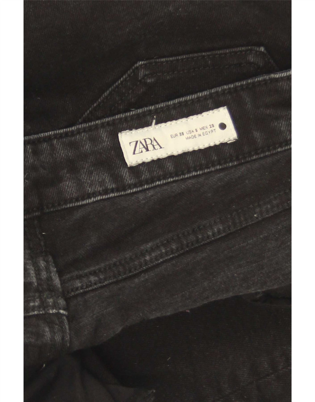 Zara Dame Straight Jeans EU 38 Small W28 L27 Sort