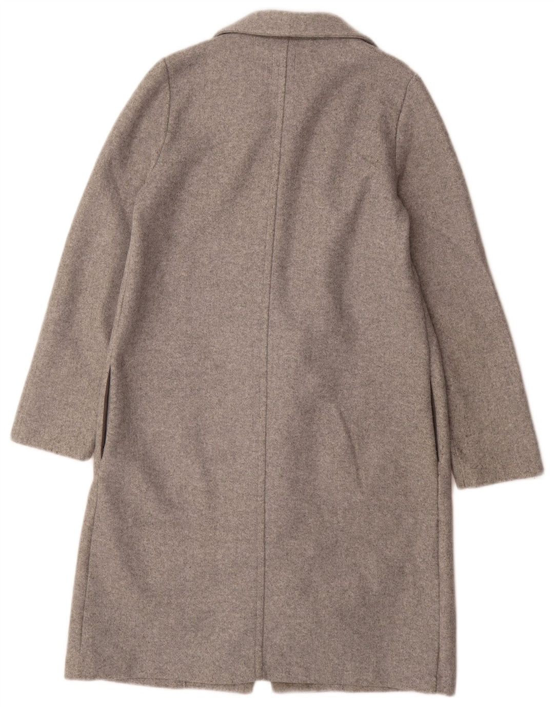 Zara Womens Open Overcoat UK 10 Small Grå Polyester