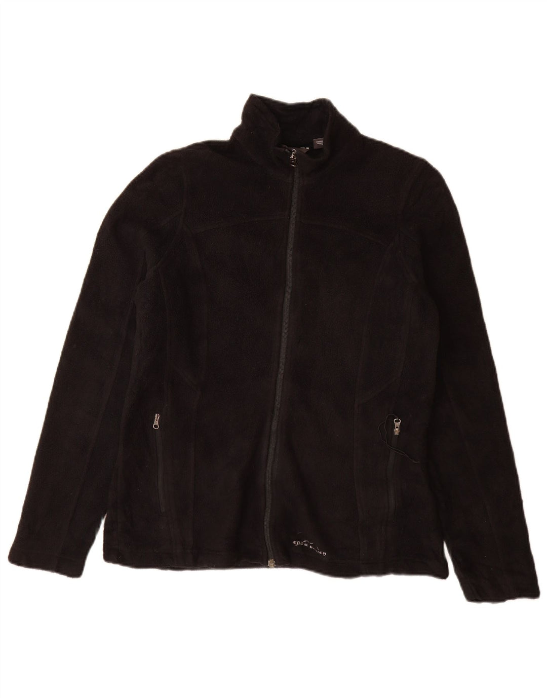 Eddie Bauer Dame Fleecejakke UK 12 Medium Sort Polyester
