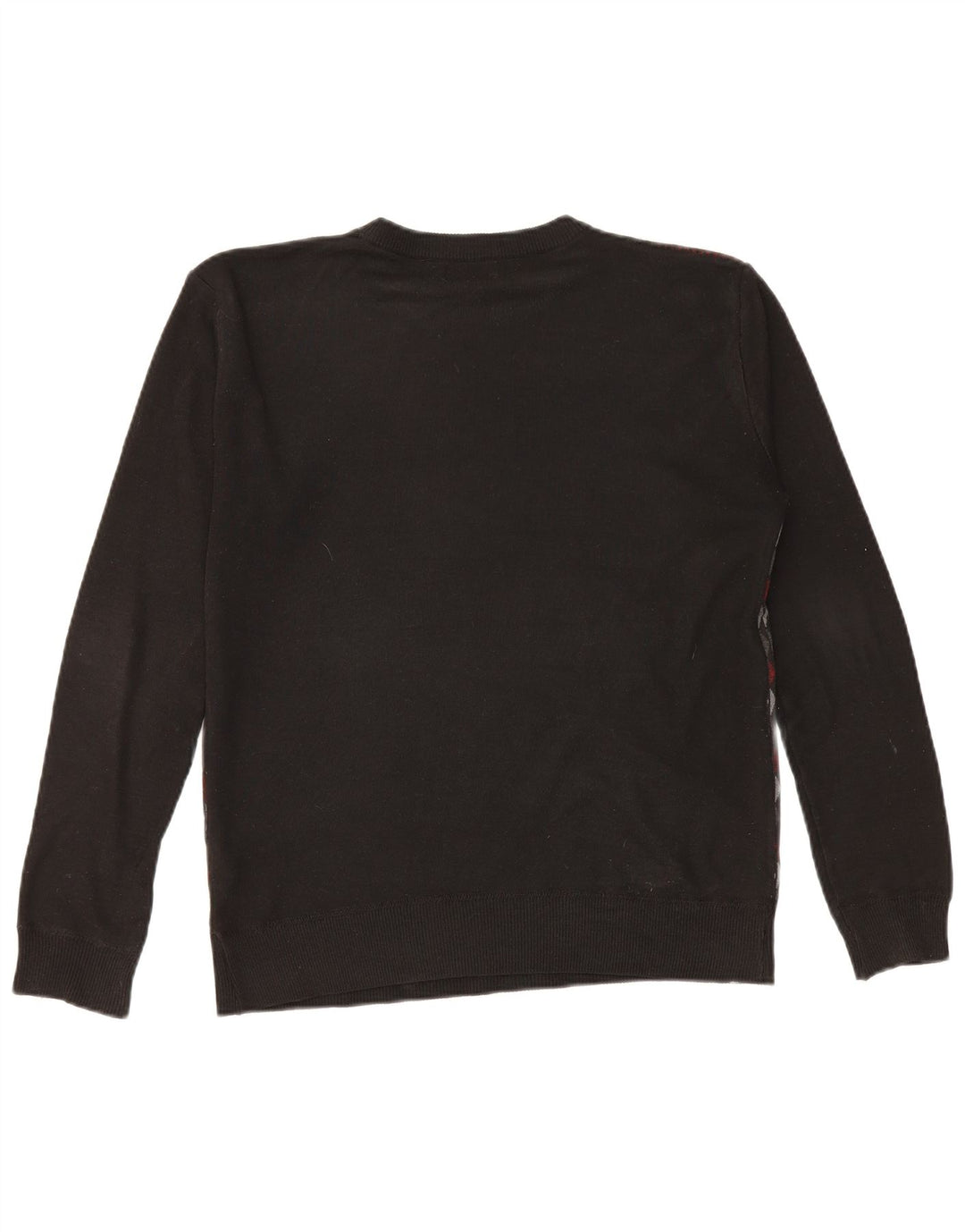 Pierre Cardin Herre rund hals sweater stor sort geometrisk polyester
