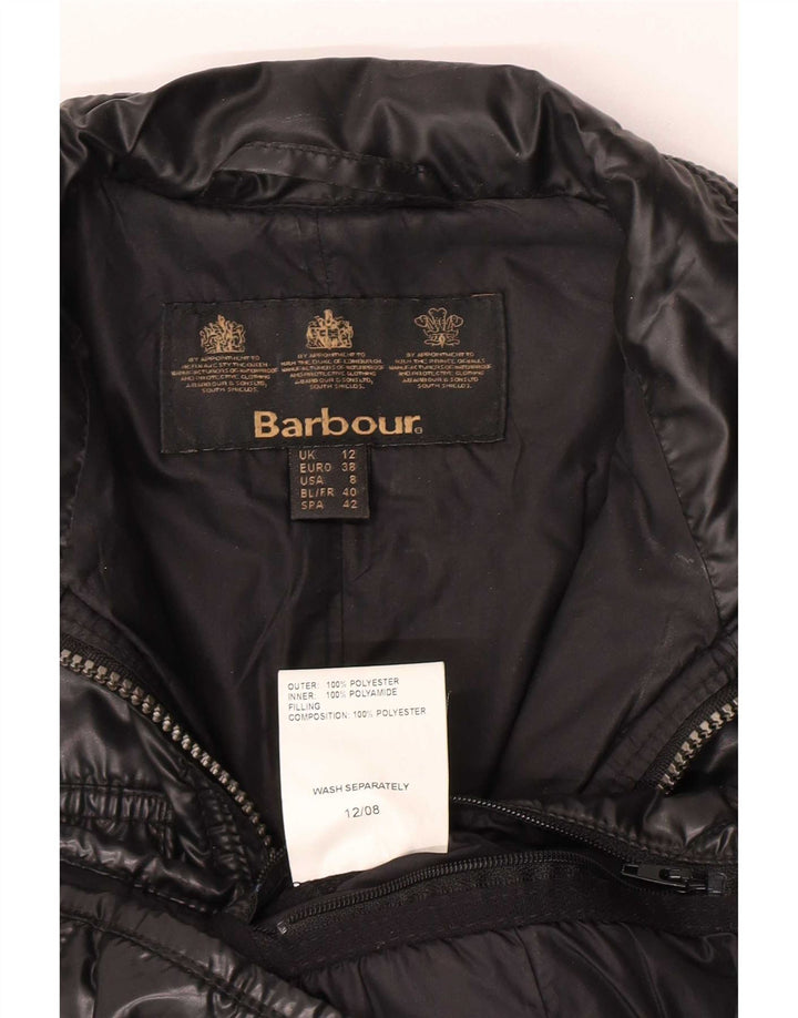 Barbour Dame Quiltet Utility Jacket UK 12 Medium Sort Polyester
