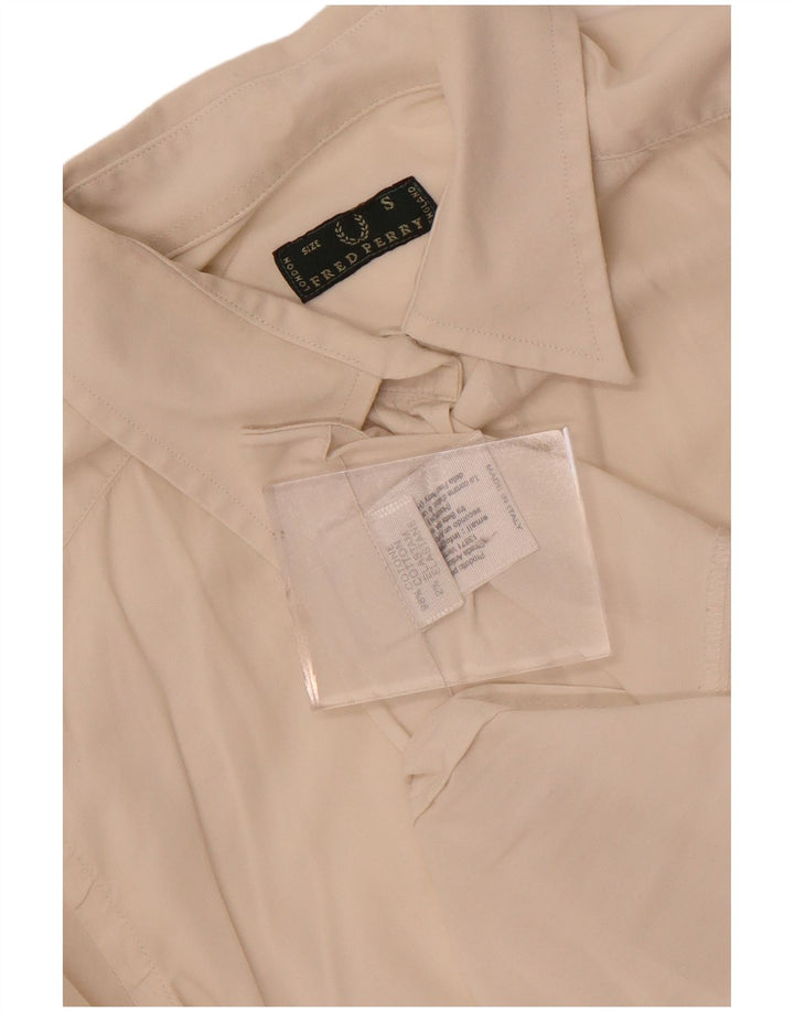 Fred Perry Dameskjorte UK 10 Lille hvid bomuld