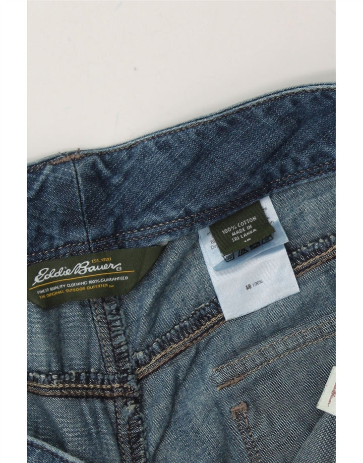 EDDIE BAUER Womens Denim Cargo Shorts US 10 Large W34 Blue Cotton Vintage Eddie Bauer and Second-Hand Eddie Bauer from Messina Hembry 