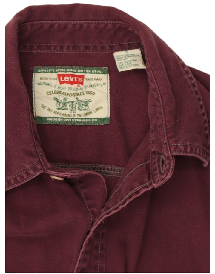Levi's Denimskjorte til mænd Lille Bourgogne bomuld