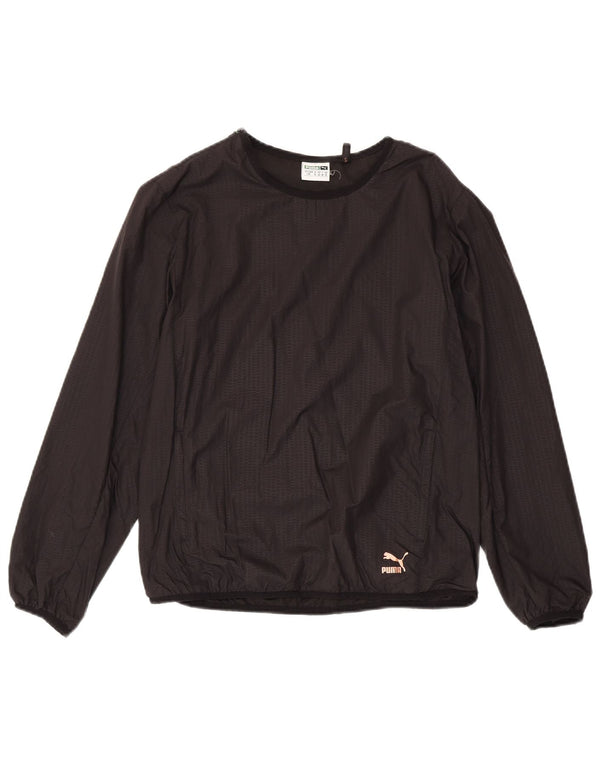 Puma Dametop Langærmet UK 10 Small Black Animal Print Nylon