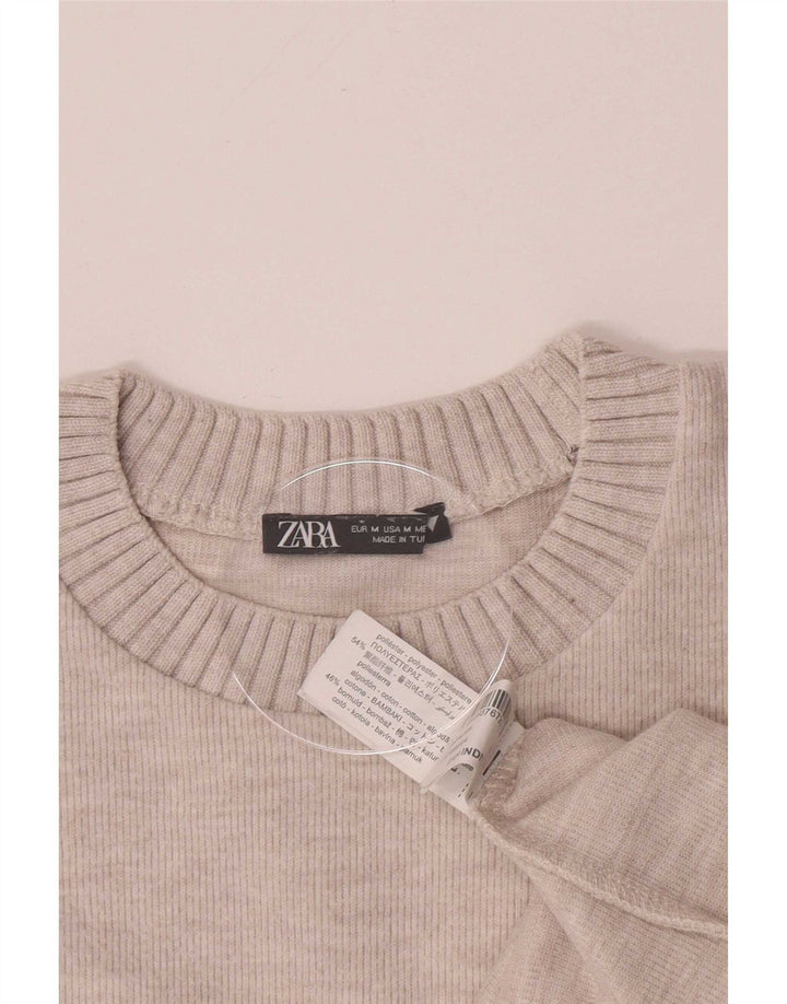 Zara Damebluse Top UK 14 Medium Beige Polyester
