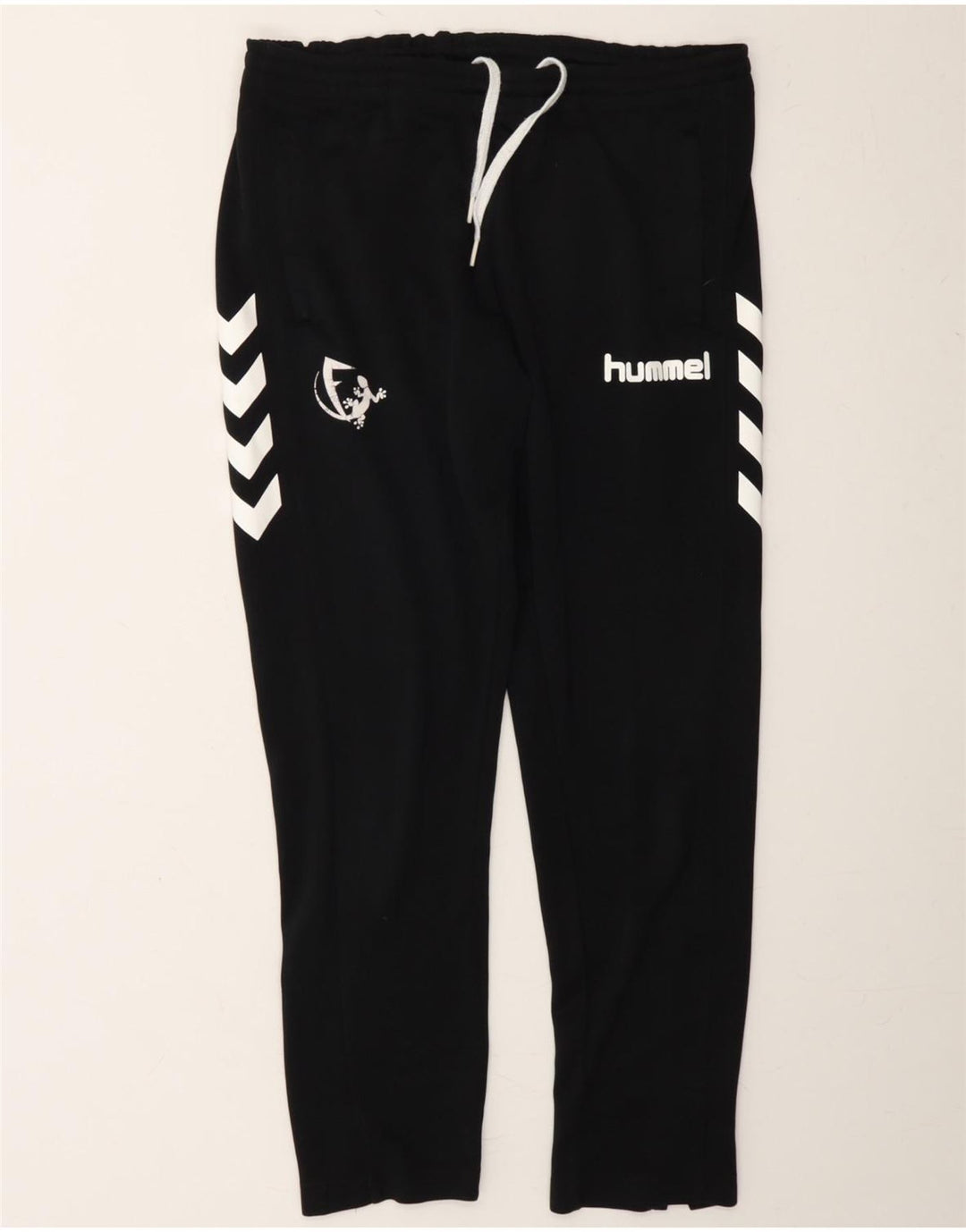 HUMMEL Boys Graphic Tracksuit Trousers 15-16 Years  Black Polyester Vintage Hummel and Second-Hand Hummel from Messina Hembry 