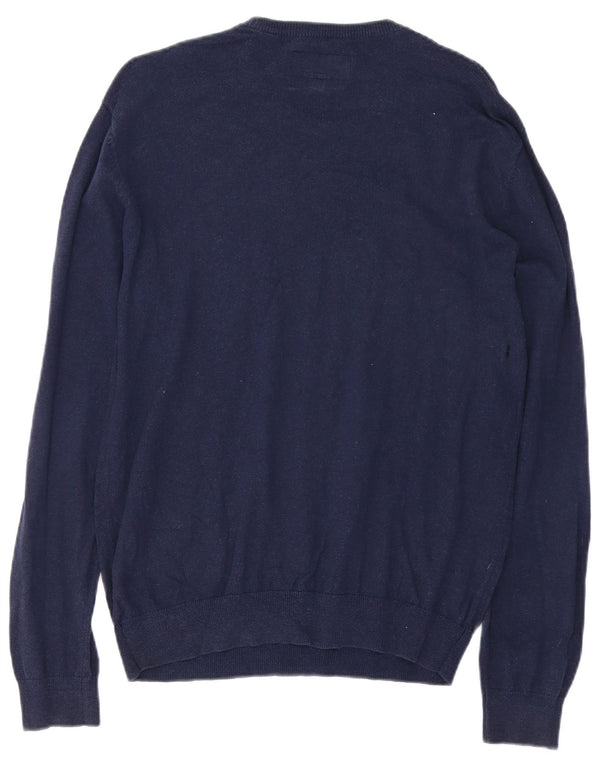 Jack Wills Herre Crew Neck Jumper Sweater Medium Navy Blue Bomuld