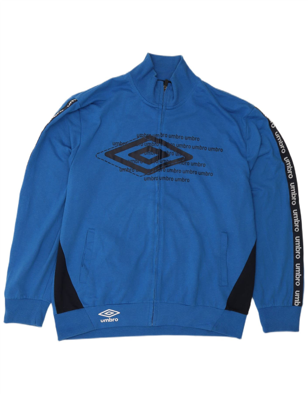 Umbro Herre grafisk træningsdragt Topjakke 2XL Blå Colourblock Bomuld