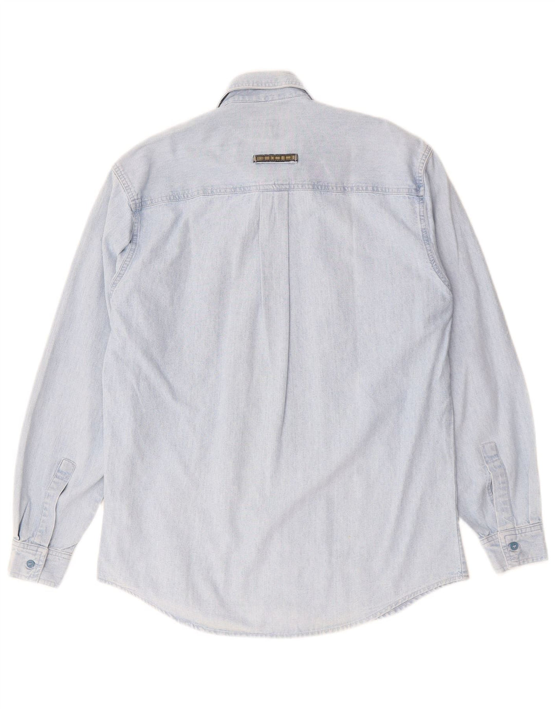 Quarry Herre Denim Shirt Medium Blue Bomuld