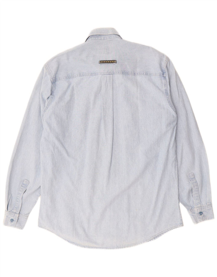 Quarry Herre Denim Shirt Medium Blue Bomuld